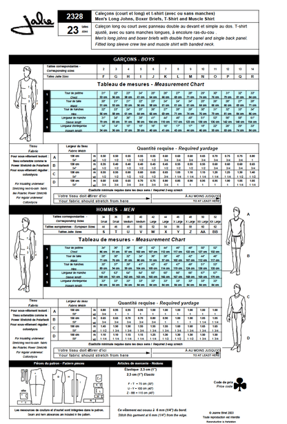 2328 // Thermal Underwear - Jalie