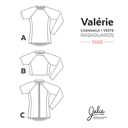 Jalie 3668 - VALÉRIE - Line Drawings